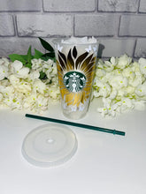 Load image into Gallery viewer, Butterflies and sunflowers Starbucks cold cup
