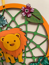 Load image into Gallery viewer, Hand Painted Wooden Dreamcatcher - Lion 1
