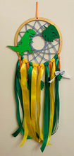 Load image into Gallery viewer, Hand Painted Wooden Dreamcatcher - Dinosaur
