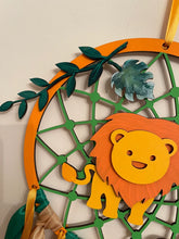 Load image into Gallery viewer, Hand Painted Wooden Dreamcatcher - Lion 1
