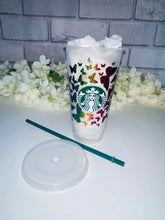 Load image into Gallery viewer, Butterflies Starbucks cold cup
