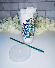 Load image into Gallery viewer, Butterflies Starbucks cold cup
