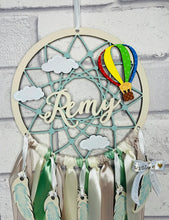 Load image into Gallery viewer, Hand Painted Wooden Dreamcatcher - Hot Air Ballon 3
